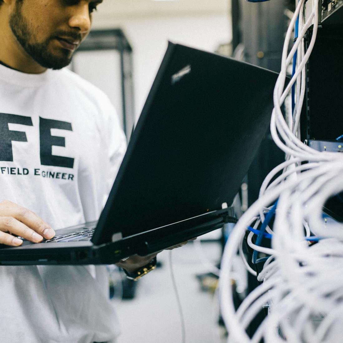 A BedRock field engineer testing and optimizing live network infrastructure
